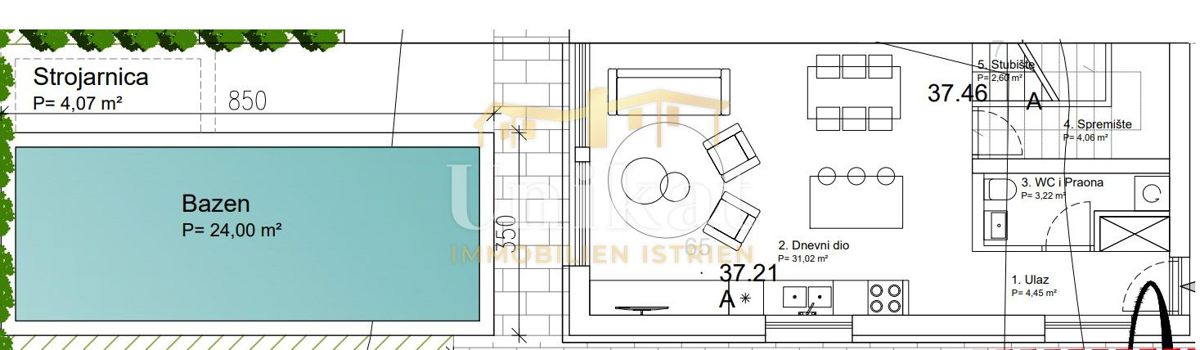 Casa a schiera con piscina a Poreč